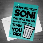 Funny Birthday Card For Son Lockdown Design Novelty Card