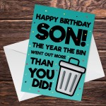 Funny Birthday Card For Son Lockdown Design Novelty Card