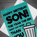 Funny Birthday Card For Son Lockdown Design Novelty Card