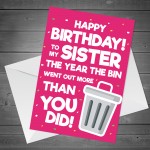 Funny Birthday Card For Sister Lockdown Design Novelty Card