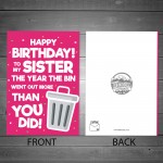 Funny Birthday Card For Sister Lockdown Design Novelty Card