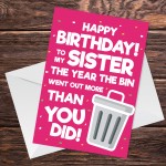 Funny Birthday Card For Sister Lockdown Design Novelty Card