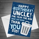 Funny Birthday Card For Uncle Lockdown Design Novelty Card