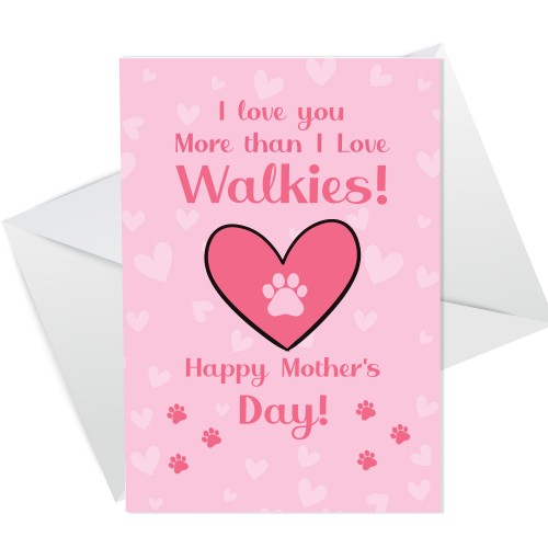 Funny Happy Mothers Day Card From The Dog Pet Design