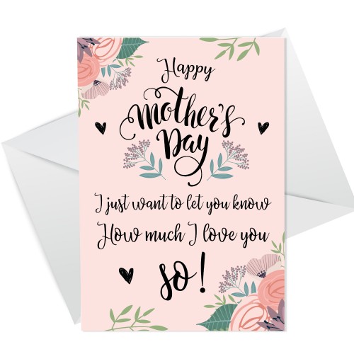 Special Mothers Day Card For Mum Nan Nanny Grandma Handmade