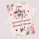 Special Mothers Day Card For Mum Nan Nanny Grandma Handmade