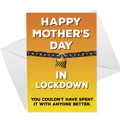 Funny Mothers Day Card For Mum Lockdown Design Novelty Card