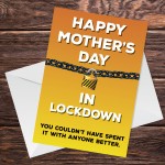 Funny Mothers Day Card For Mum Lockdown Design Novelty Card