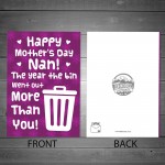 Funny Lockdown Mothers Day Card For Nan Novelty Card For Her