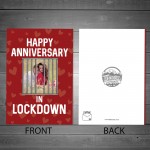 Personalised Anniversary Lockdown Card For Him Her Boyfriend