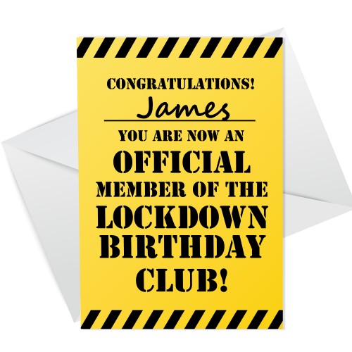 Personalised Lockdown Card For Friend Funny Lockdown Card