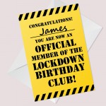 Personalised Lockdown Card For Friend Funny Lockdown Card