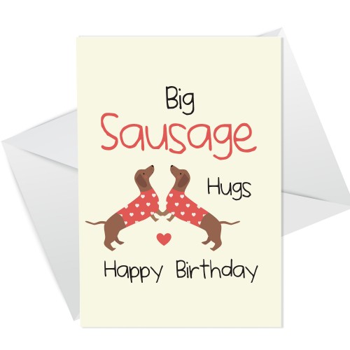 Funny Dachshund Sausage Dog Birthday Card Pet Design