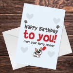 Funny Happy Birthday Card From The Frenchie Pet Design A6 Card