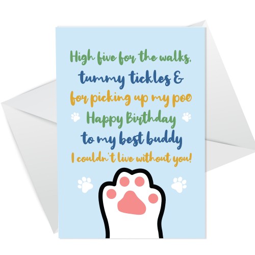 Funny Happy Birthday Card From The Dog Pet Design A6 Card