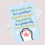 Funny Happy Birthday Card From The Dog Pet Design A6 Card