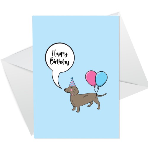 Funny Happy Birthday Card From The Dog For Mum Dad Husband