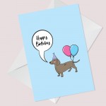 Funny Happy Birthday Card From The Dog For Mum Dad Husband