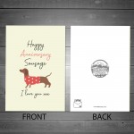 Funny Anniversary Card For Boyfriend Girlfriend Dachshund Design