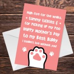 Funny Mothers Day Card From The Dog Novelty Mother's Day Card