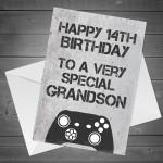 Personalised Birthday Card For Grandson Gamer Birthday Card