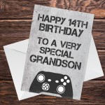 Personalised Birthday Card For Grandson Gamer Birthday Card