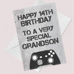 Personalised Birthday Card For Grandson Gamer Birthday Card