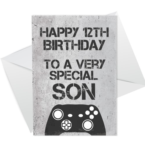 Gamer Personalised Birthday Card For Son ANY AGE Birthday