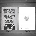 Gamer Personalised Birthday Card For Son ANY AGE Birthday