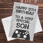 Gamer Personalised Birthday Card For Son ANY AGE Birthday