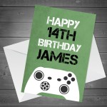 Personalised Gamer Birthday Card For Son Brother Grandson