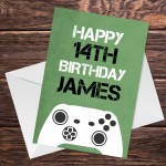 Personalised Gamer Birthday Card For Son Brother Grandson