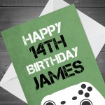 Personalised Gamer Birthday Card For Son Brother Grandson