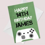 Personalised Gamer Birthday Card For Son Brother Grandson