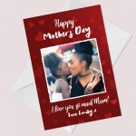 Personalised Mothers Day Photo Card For Mum Custom Photo