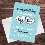 PERSONALISED Birthday Card For Dad Novelty Funny Dog Dad