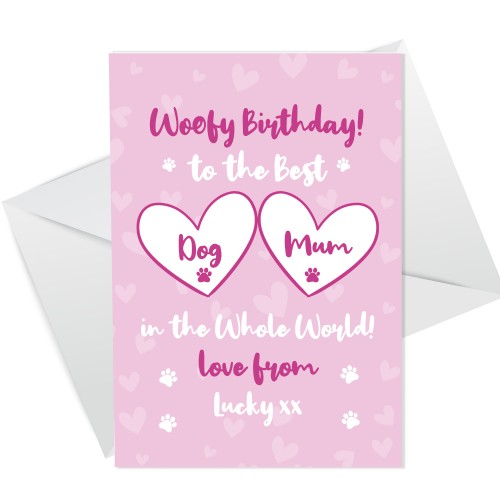 PERSONALISED Birthday Card For Mum Novelty Funny Dog Mum