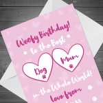 PERSONALISED Birthday Card For Mum Novelty Funny Dog Mum