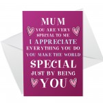 Special Card For Mum On Mothers Day Birthday From Daughter Son