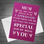 Special Card For Mum On Mothers Day Birthday From Daughter Son