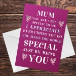 Special Card For Mum On Mothers Day Birthday From Daughter Son