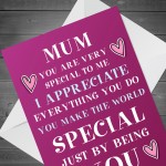 Special Card For Mum On Mothers Day Birthday From Daughter Son