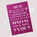 Special Card For Mum On Mothers Day Birthday From Daughter Son