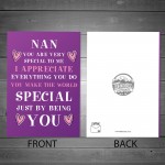 Special Card For Nan On Mothers Day Birthday From Granddaughter