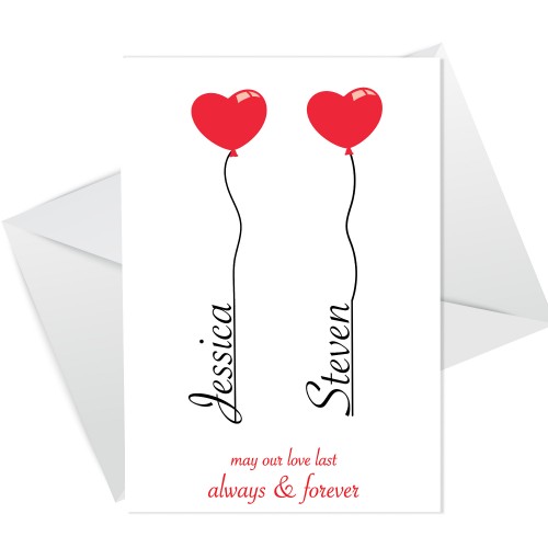 Personalised Anniversary Card For Boyfriend Girlfriend Love