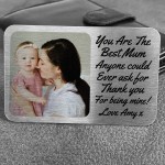 Personalised Photo Metal Card Insert Mothers Day Birthday Gift