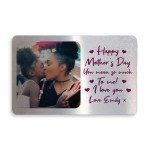 PERSONALISED Happy Mothers Day Gift Photo Metal Wallet Insert