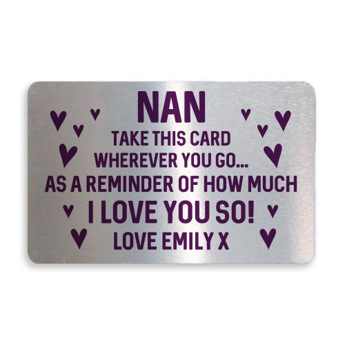 PERSONALISED Gift For Nan From Granddaughter Son Mothers Day