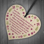 Nan Thank You Gifts Wooden Heart Sign Mothers Day Birthday Gift