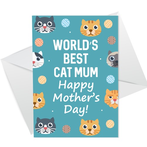 Funny Mothers Day Card From The Cat Witty Humour Worlds Best